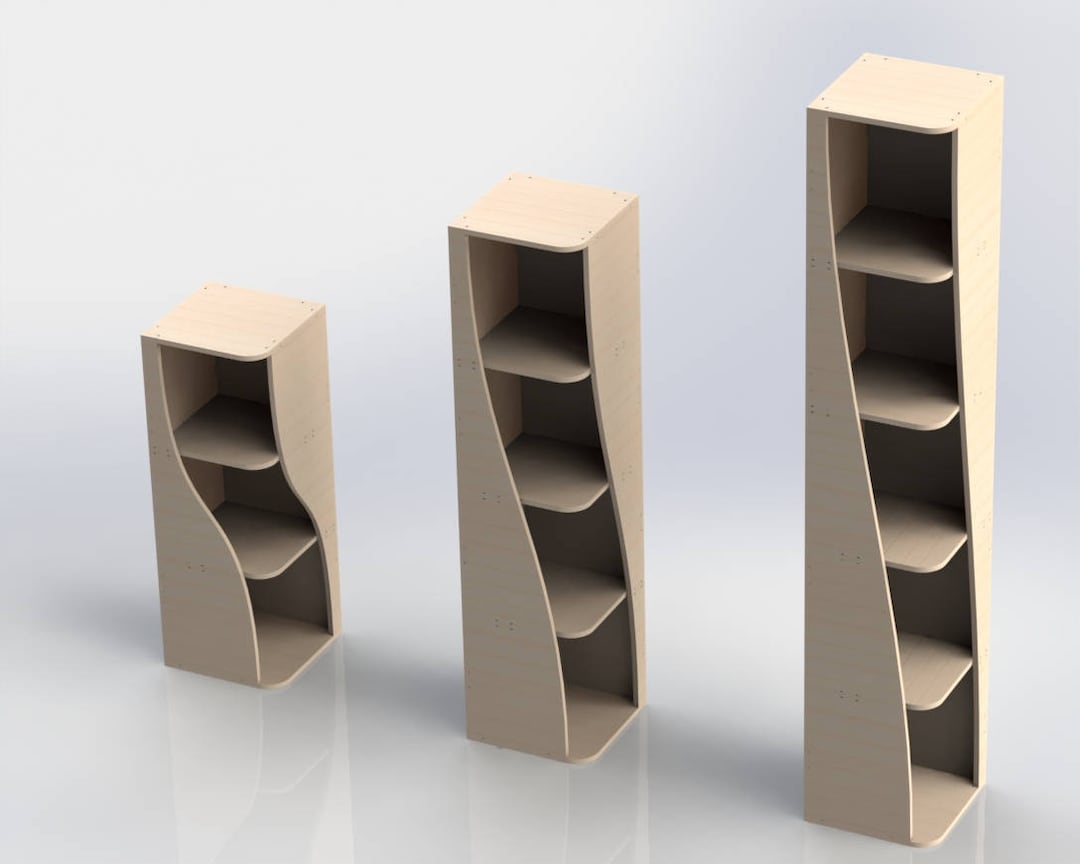 Archive for CNC Router or Laser Vectors DXF Twisted Shelf 15mm Woodwork