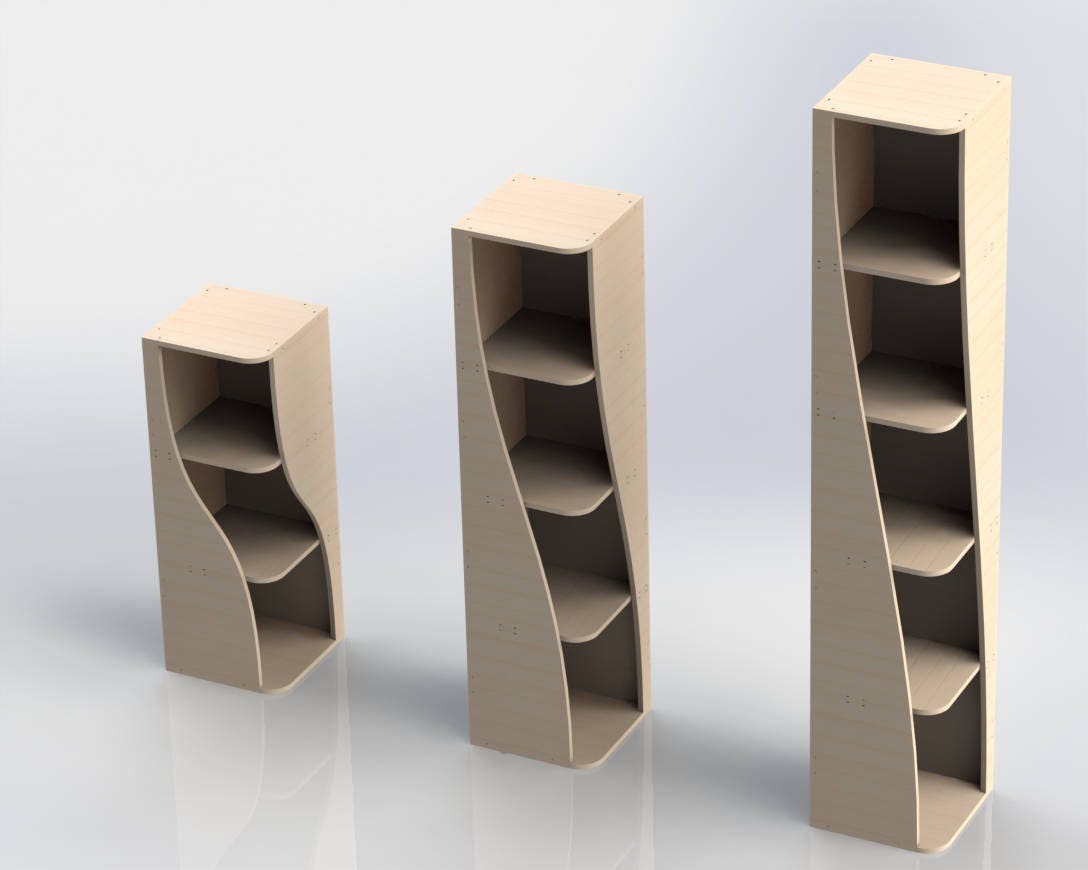 Archive for CNC Router or Laser Vectors DXF Twisted Shelf 15mm Woodwork ...
