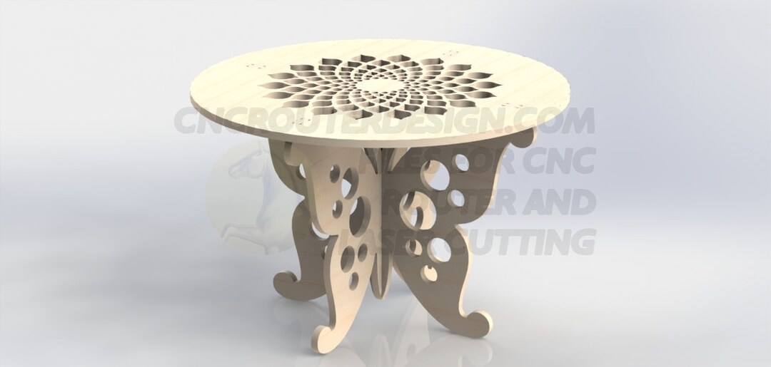 Design Template Butterfly Table for CNC Router or Laser Cutting