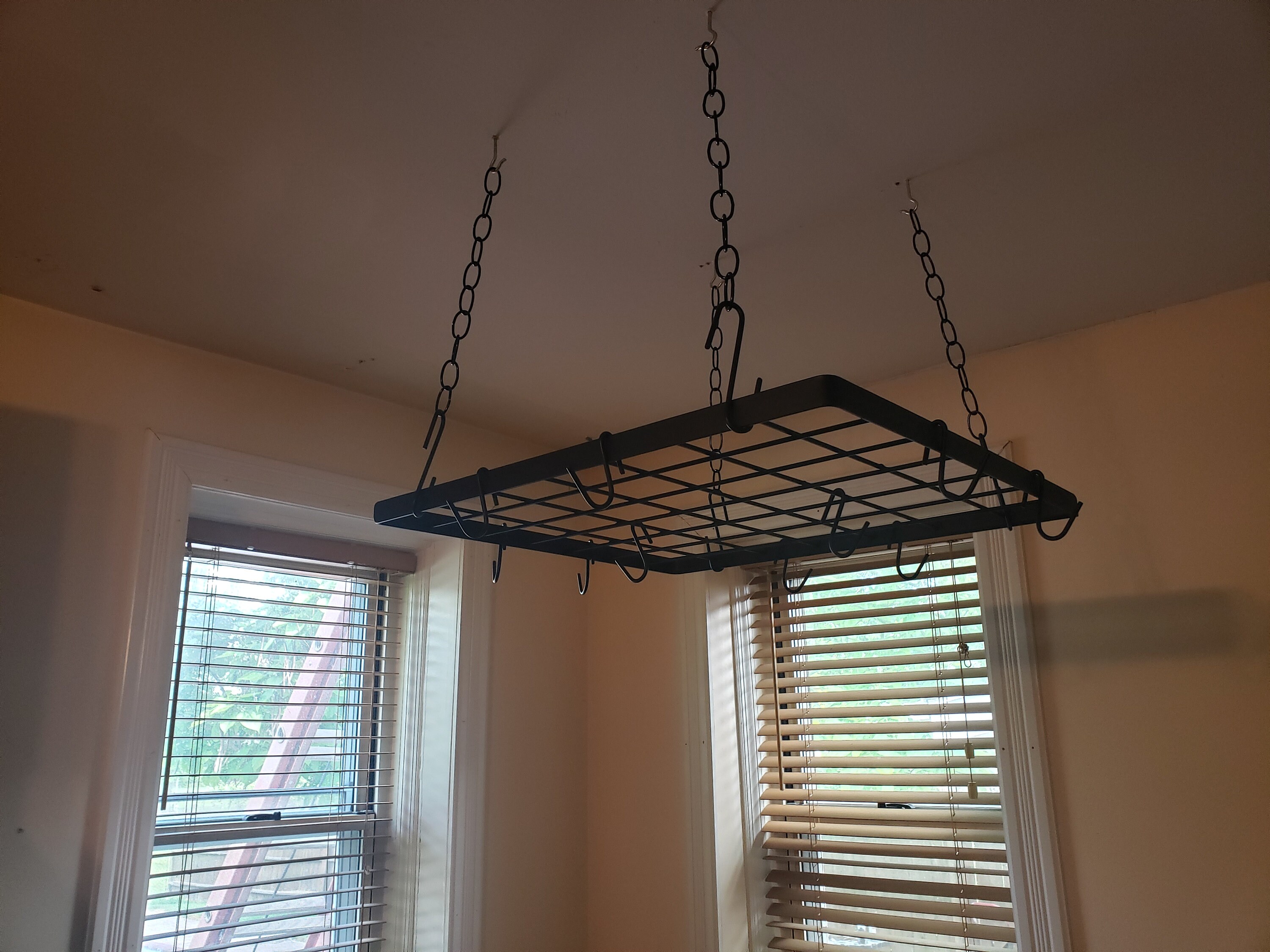 Handmade Square Pot Rack Ceiling Mounted Hanging Pot and Pan Etsy