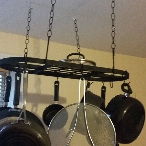 Handmade Square Pot Rack Ceiling Mounted Hanging Pot and Pan Etsy