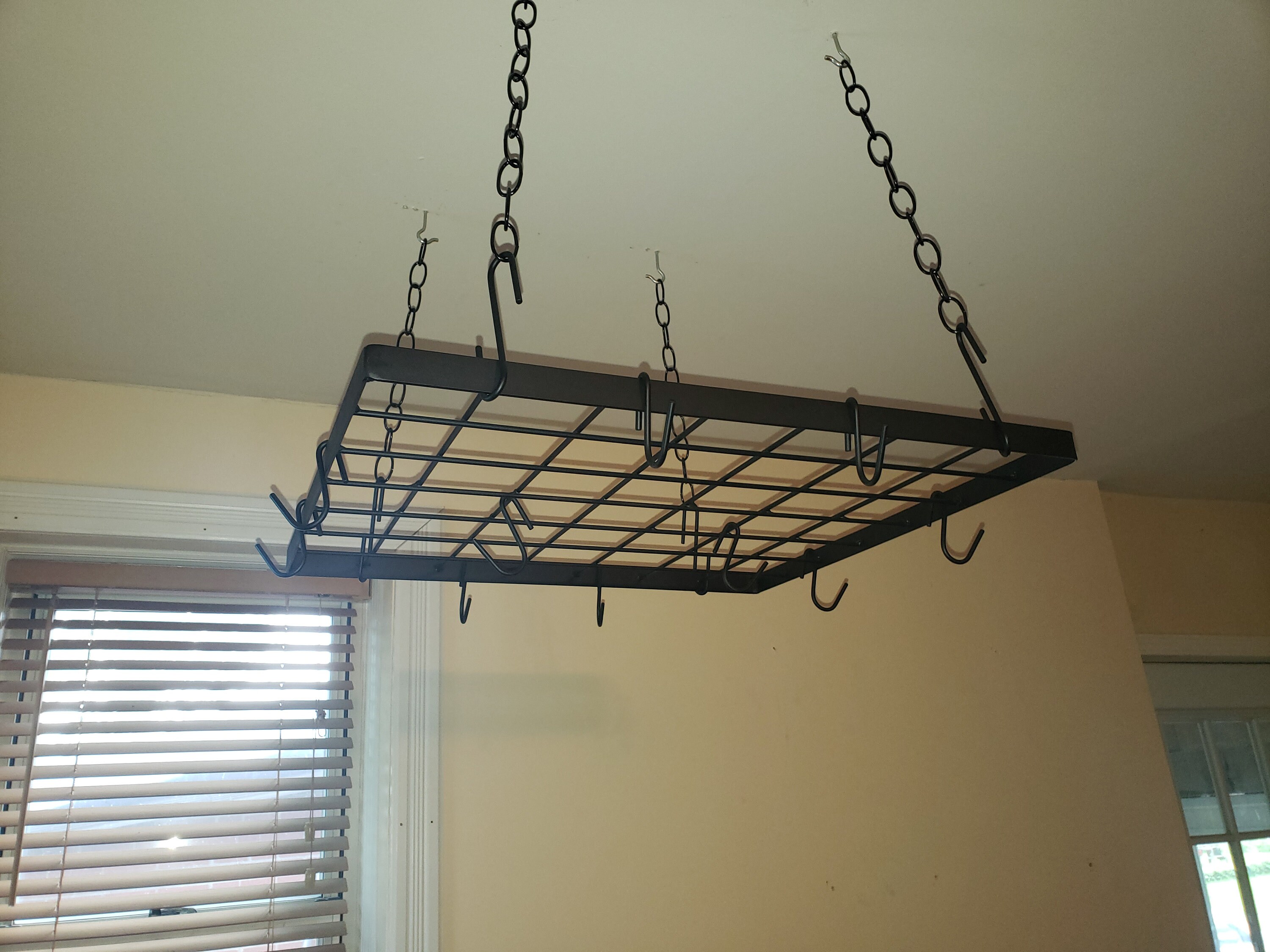 Handmade Square Pot Rack Ceiling Mounted Hanging Pot and Pan Etsy