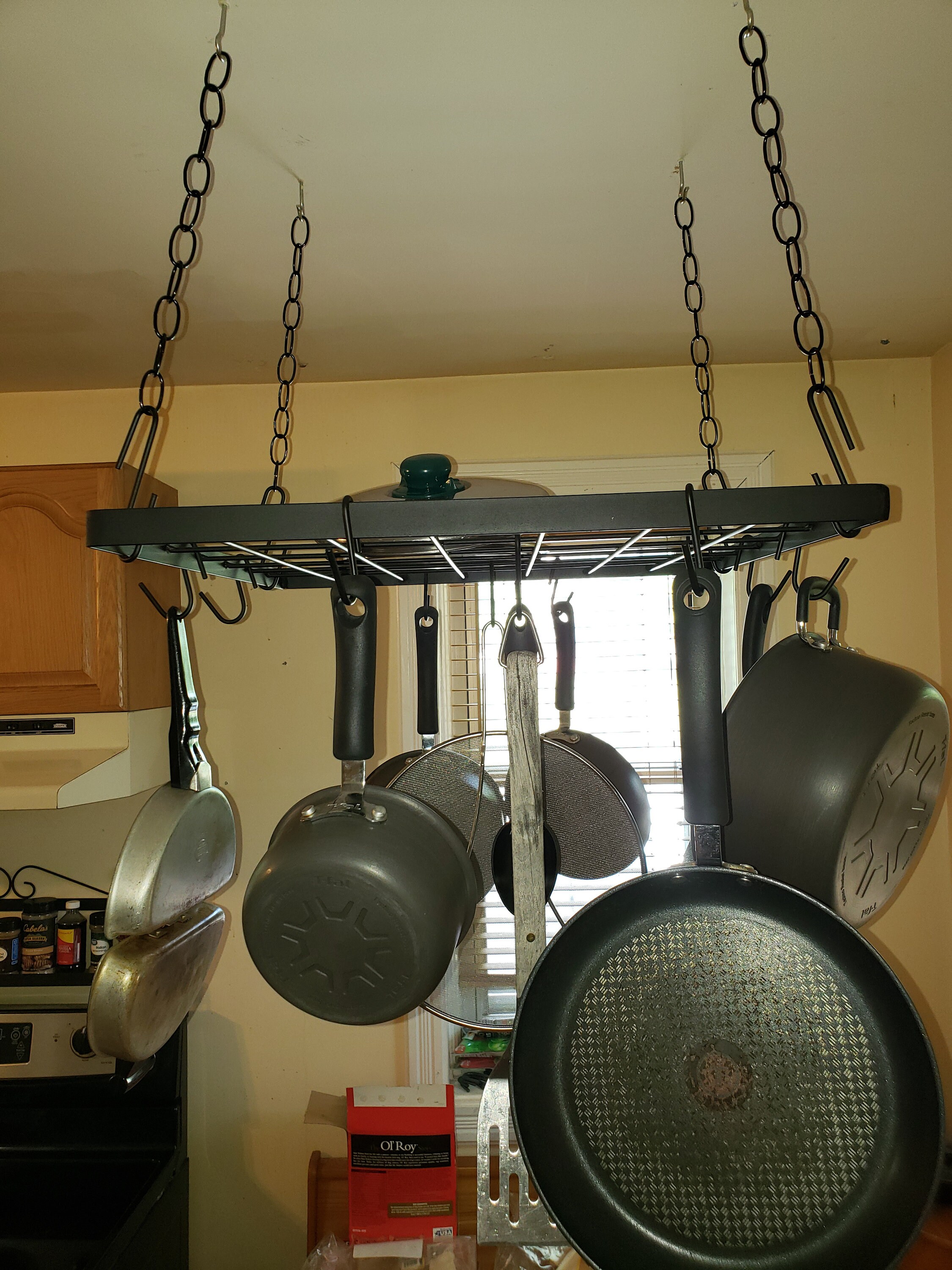 Handmade Square Pot Rack Ceiling Mounted Hanging Pot and Pan Etsy