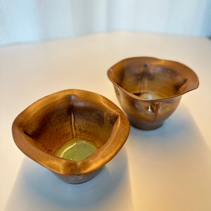 Ceramic Ramen Bowls with metallic glaze (Set of 2)[C]