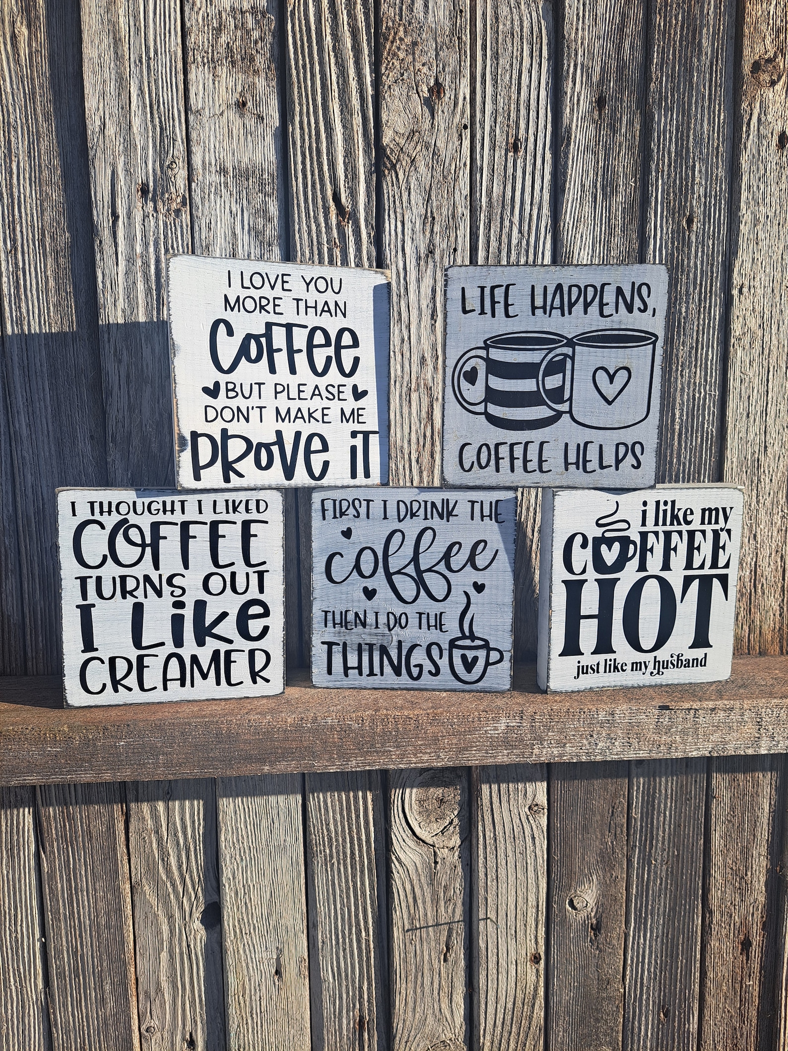 Coffee Machine Sign Fun Sign Funny Coffee Bar Sign: Free Standing Wooden Kitchen Decor - Etsy