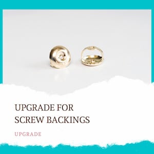 Upgrade For A 14K Screw Back Earring, 14K Replacement Earring Back, 10K Earring Back, Spare Earring Back, Screwbacks Replacement Ball Balls
