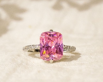 F&F Jewelry Pink Sapphire Jewelry Vintage Wedding Ring For Women Rings Engagement Bridal rings F&F Jewelry Pink Sapphire Jewelry Vintage Wedding Ring For Women Rings Engagement Bridal rings