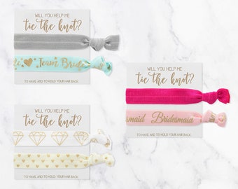Will you be my Bridesmaid | Bridesmaid Proposal | Bridesmaid Hair Tie Favors | To have and to hold | I can't say I DO without you