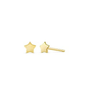 14K Solid Gold Stud Earrings/ Tiny Minimalist Earrings/ 14k Tiny Star Earrings/ 14k Gold Earrings/ Mother’s Day Gift for Her/ Christmas gift