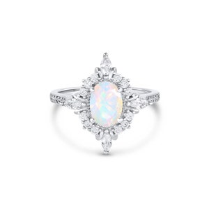 Mia Opal Ring Opal Jewelry Dainty Ring Sterling Silver - Etsy