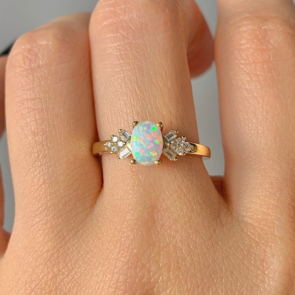 Rosie Pink Opal and Golden Bronze Ring main image 0