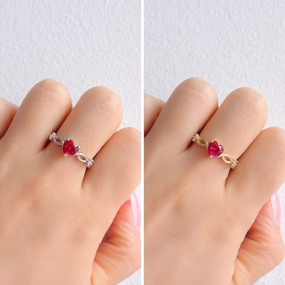 Kids Silver Rings Ring Rings Dainty Rings Stone Adjustable for Women Flower  Red Stone Cluster Floral Stackable Ring Open Pink Rings Cute Ring Packs