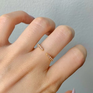 Esi Morganite Open Wedding Band Minimalist Open 14k Gold Filled Dainty Modern Gemstone Diamond Classic Engagement Ring Gift For Her Jewelry