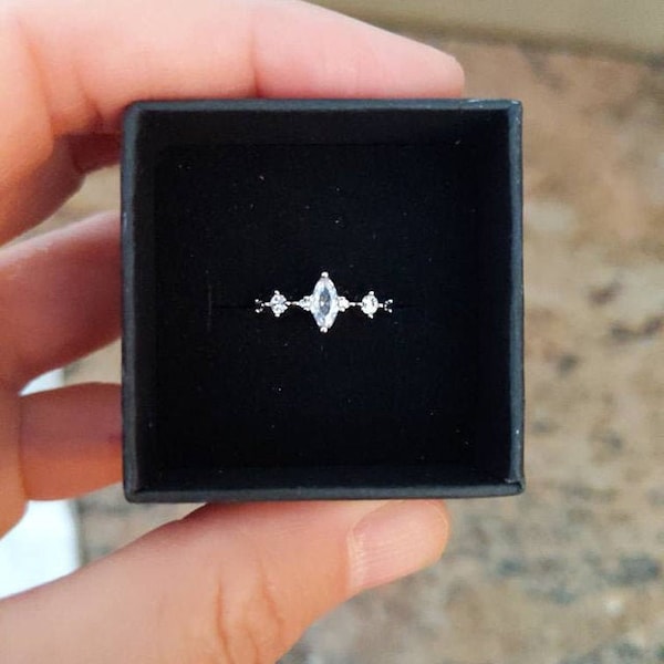 Ava Sterling Silver Rings For Women Rose Gold Filled Ring Engagement Ring Dainty Ring Gift For Her Minimalist Gold Promise Ring Delicate