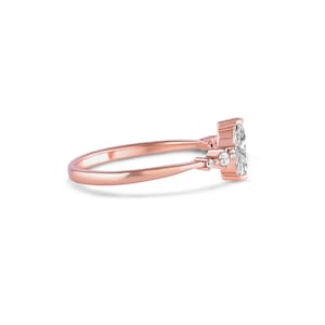 Ava Anillo de cristal Anillos de plata para mujeres Anillo de oro rosa Piedra preciosa 14K Anillo de oro sólido Regalo Anillo delicado Declaración Anillo Joyería de oro minimalista imagen 6