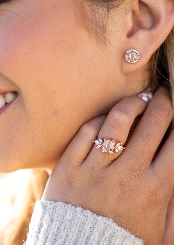 Morganite 2024 stackable rings