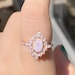 Mia Opal Ring Opal Jewelry Dainty Ring Sterling Silver Minimalist Crystal Statement Ring Rose Gold Ring Stacking Ring Girlfriend Gift Opals