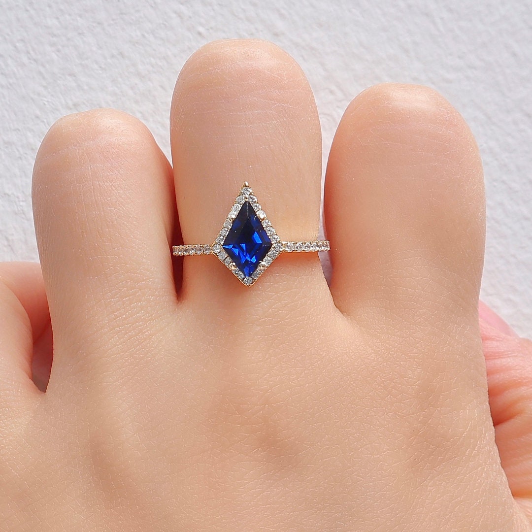 FUA accessory Truth ピアス SNOW/S Emi Kite Sapphire Ring 14K Gold Filled Rings for Women