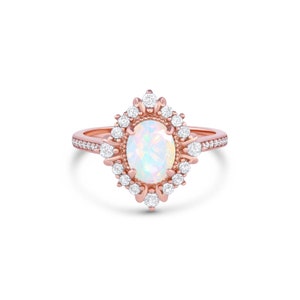 Mei Opal Ring Opal Jewelry Dainty Ring Sterling Silver Minimalist ...