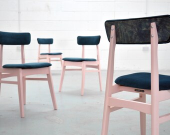 Set of Four Retro Mid Century Schreiber Dining Chairs - Scandinavian Style