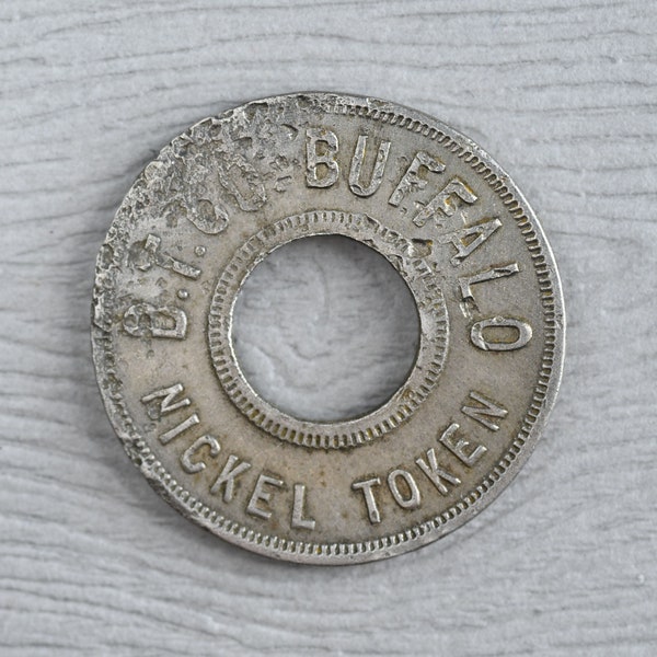 Buffalo Telephone Company Nickel Token (B.T. Co.) NY New York Telephone Token