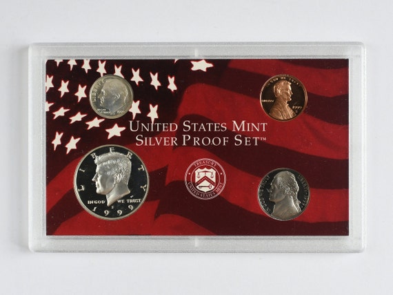 1992-1998 U S MINT SILVER PROOF SET BOX AND COA FREE SHIPPING