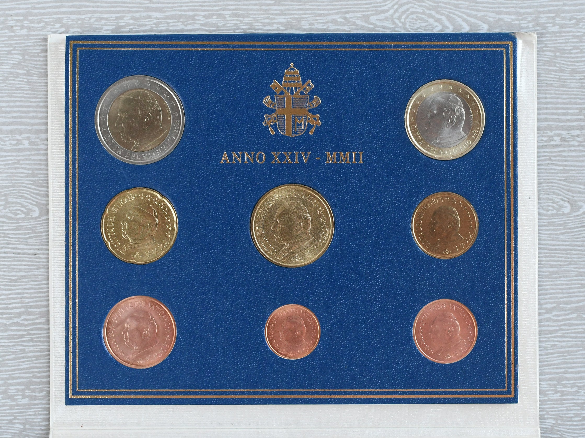 2002 Vatican City Uncirculated 8 Coin Mint Set (pope John Paul 2nd