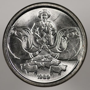 1989 Brazil 1 Centavo BU Brilliant Uncirculated Stainless Steel Coin