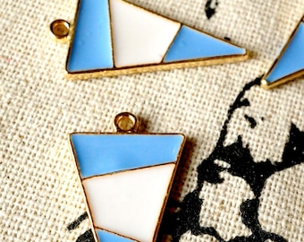 Triangle geometric gold 2 charms jewellery supplies