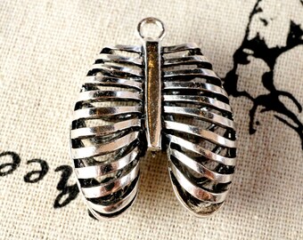Rib Cage silver charm vintage style jewellery supplies