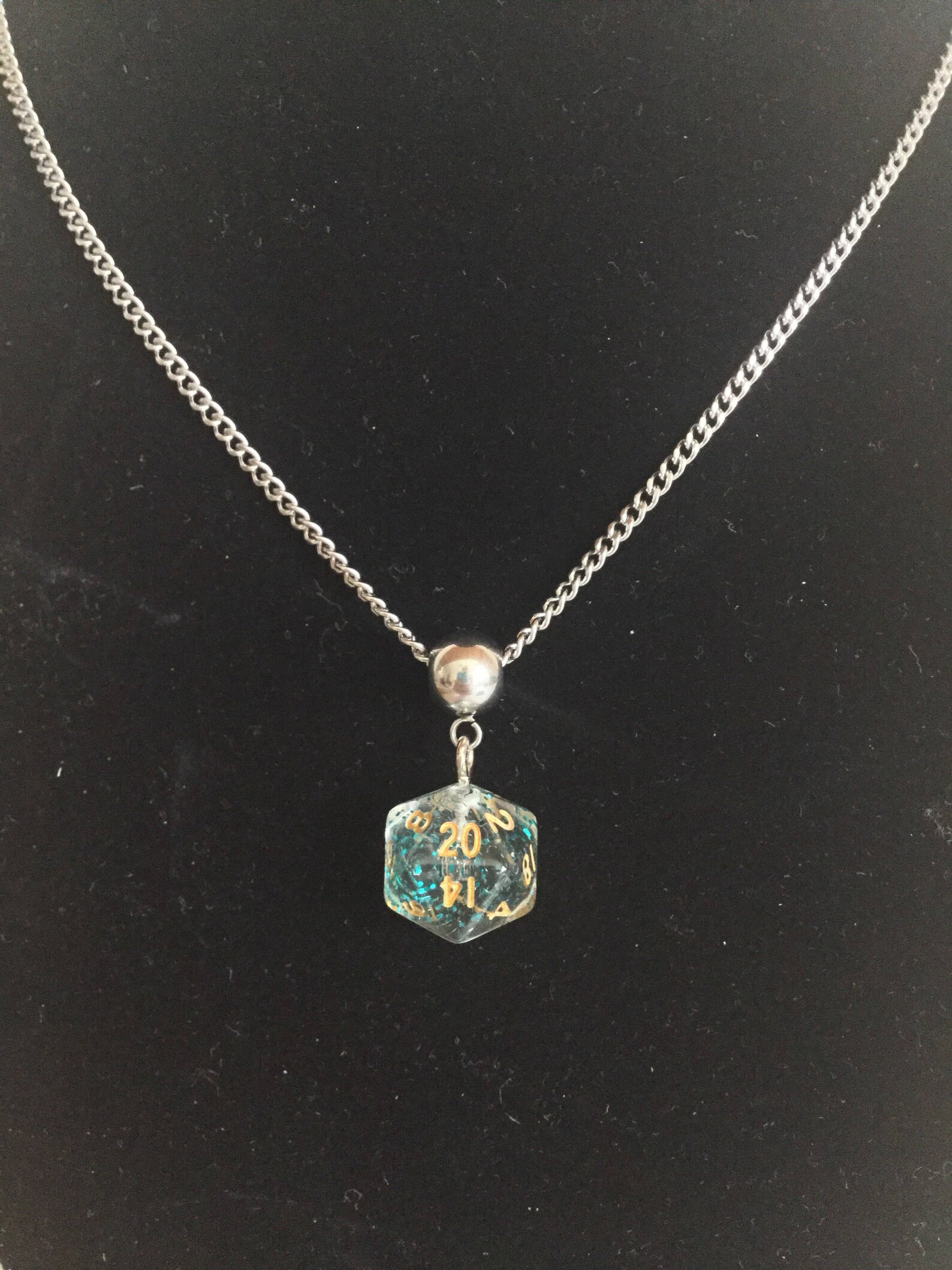 10mm Mini D20 Dice Necklace on Stainless Steel Chain 23 Inch - Etsy