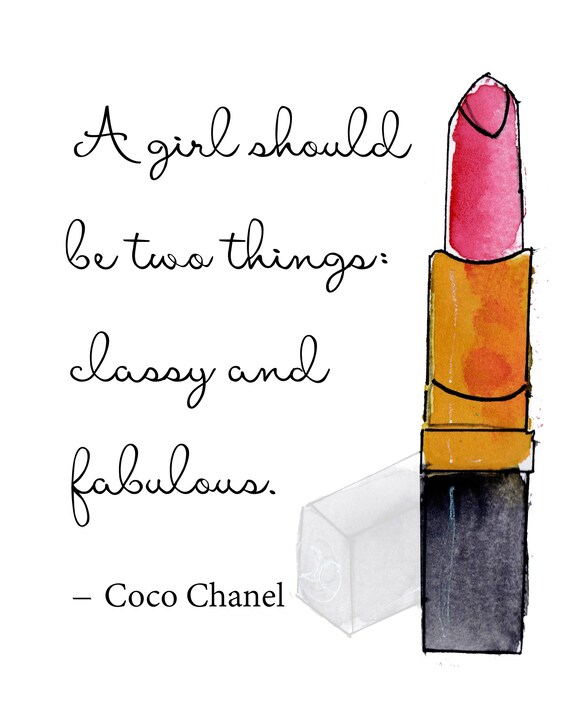 Lippenstift Kunst Motivierende Zitate Chanel Drucke Plakat Etsy