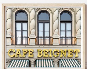 Cafe Beignet - New Orleans Photography, Beignets and Coffee, Cafe Du Monde, New Orleans Landmark, French Quarter