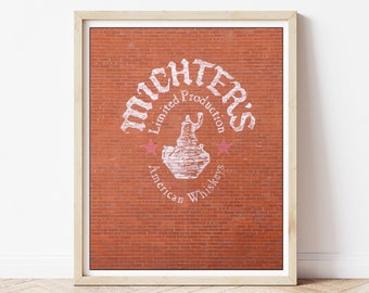 Bourbon Photography - Michter&#39;s Whiskey, Man Cave Decor, Home Bar Wall Art, Michter&#39;s Small-Batch, Bourbon Wall Art, Louisville Distillery