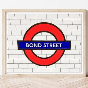 London Photography - Bond Street Station, London Underground, London Travel Photo, London Print, Famous London Landmark, London Tube Station