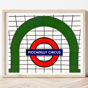 Piccadilly Circus - London Photography, London Underground, London Travel Photo, London Print, Famous London Tube Station,