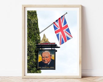 London Pubs - London Photography,  The Churchill Arms, Man Cave Print, London Print, London Street Photography, London Tavern, Bar Wall Art