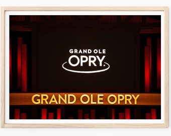 GRAND OLE OPRY -  Nashville Photography, Opry Stage, Country Music, Nashville Print,, Music City Photography, Country Music Stars, Ryman