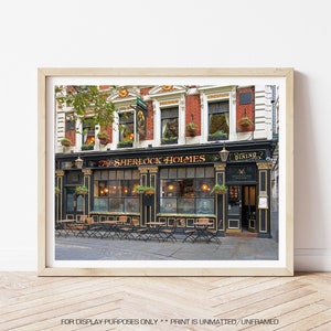 London Pubs, London Photography, Sherlock Holmes Pub, Man Cave Print, London Print, London Street Photography, London Tavern, Bar Wall Art