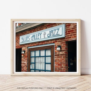 Blues Alley Jazz - Georgetown Photography, Georgetown University, Washington DC Print, Georgetown Jazz Club, Georgetown Print