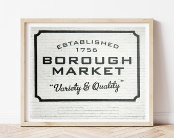 London Photography-Borough Market, London Landmark, London Travel Print, London Print, London Food Market, Kitchen Wall Decor, Kitchen Decor