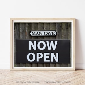 Man Cave-Man Cave Sign, Man Cave Bar Sign, Man Cave Gift for Dad, Entrance Sign for Man Cave, Gift for Him, Father's Day Gift, Gift for Dad