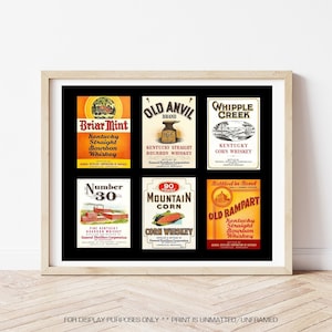 Bourbon Photography - Bourbon Labels, General Distilleries, Louisville Kentucky, Man Cave Decor, Kentucky Bourbon, Mellwood Bourbon, Bourbon