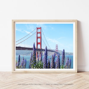 San Francisco Photography - Golden Gate Bridge, San Francisco Print, San Francisco Wall Art, California Travel Print, Golden Gate Garden