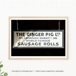 London Photography-Borough Market, The Ginger Pig, London Travel Print, London Print, London Food Market, Kitchen Wall Decor, Kitchen Decor