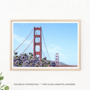 San Francisco Photography - Golden Gate Bridge, San Francisco Print, San Francisco Wall Art, California Travel Print, Golden Gate Garden