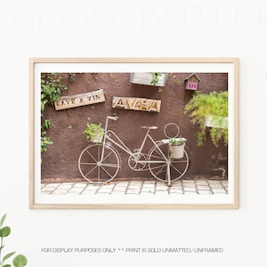 Provence Photography - Provence Street, St. Remy, French Wall Art, Bicycle Art, French Cafe, Kitchen Wall Art, Provence Print, French Decor