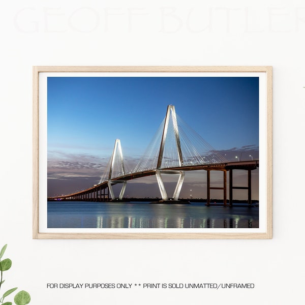 Charleston Photography-Ravenel Bridge, Charleston Landmark, Charleston Print, Low Country Photo, Arthur Ravenel Bridge, CharlestonWall Decor