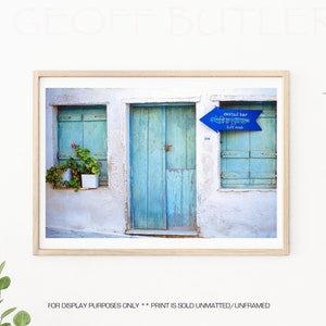 Greece Photography - Greek Cafe Photo, Greece Wall Decor, Greek Bar, Greece Photos, Greece Wall Decor, European Wall Art, Greece Travel