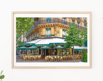 Paris Photography - Cafe Les Deux Magots, Paris Photo, Famous Parisian Cafe, Kitchen Wall Art, Paris Home Decor, Paris Fine Art Photography